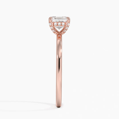 1.60 Carat Princess Halo Design Solitaire Lab Diamond Ring 18K - Florina 