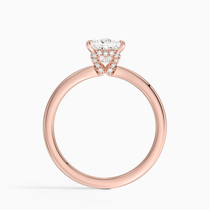 1.15 Prenses Kesim Hidden Halo Tasarım Tektaş Laboratuvar Pırlanta Yüzük - Vilora