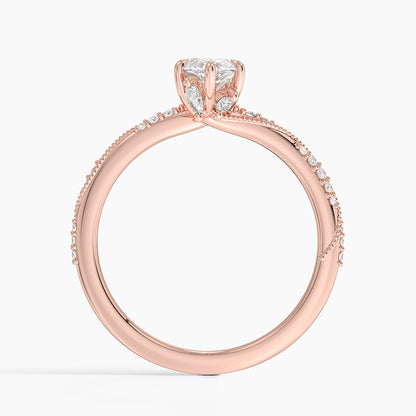 1.60 Carat Princess Halo Design Solitaire Lab Diamond Ring 18K - Florina 