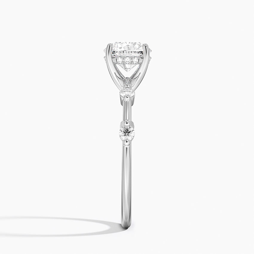 1.20 Karat Hidden Halo Tasarım Tektaş Laboratuvar Pırlanta Yüzük - Nice
