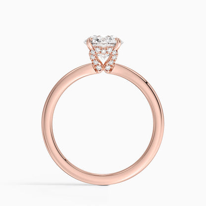 1.15 Hidden Halo Tasarım Tektaş Laboratuvar Pırlanta Yüzük - Vilora