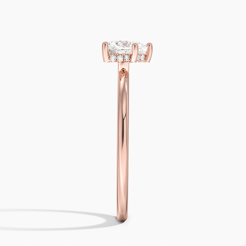 1.10 Kalp Kesim Hidden Halo Tasarım Tektaş Laboratuvar Pırlanta Yüzük - Melara