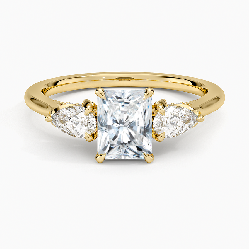 1.75 Karat Radiant Kesim Hidden Halo Tasarım Tektaş Laboratuvar Pırlanta Yüzük - Verona