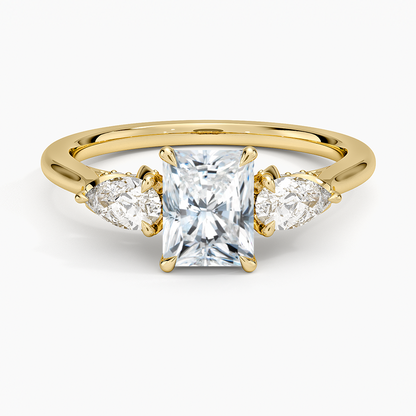 1.60 Carat Princess Halo Design Solitaire Lab Diamond Ring 18K - Florina 