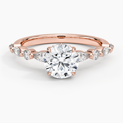 1.60 Carat Princess Halo Design Solitaire Lab Diamond Ring 18K - Florina 