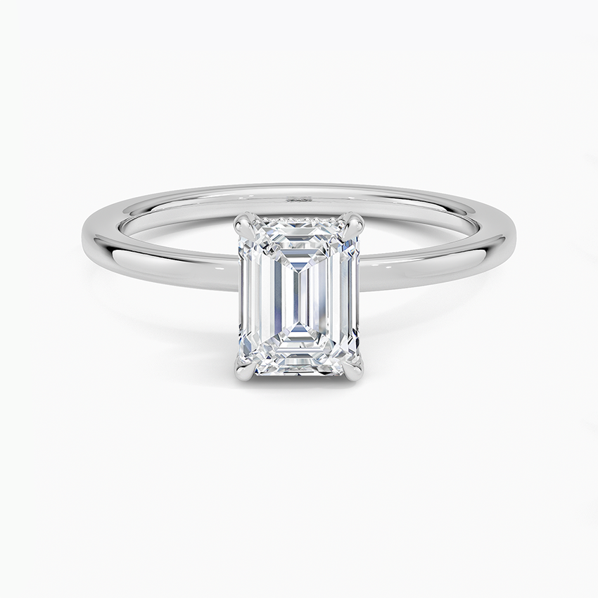 1.15 Karat Emerald Kesim Hidden Halo Tasarım Tektaş Laboratuvar Pırlanta Yüzük - Gilora - Bold Diamonds