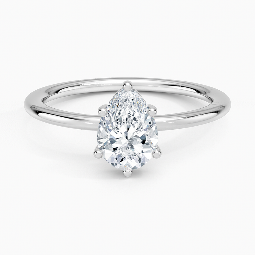 1.10 Damla Kesim Hidden Halo Tasarım Tektaş Laboratuvar Pırlanta Yüzük - Melara