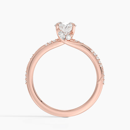 1.60 Carat Princess Halo Design Solitaire Lab Diamond Ring 18K - Florina 