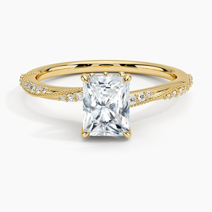 1.60 Carat Princess Halo Design Solitaire Lab Diamond Ring 18K - Florina 