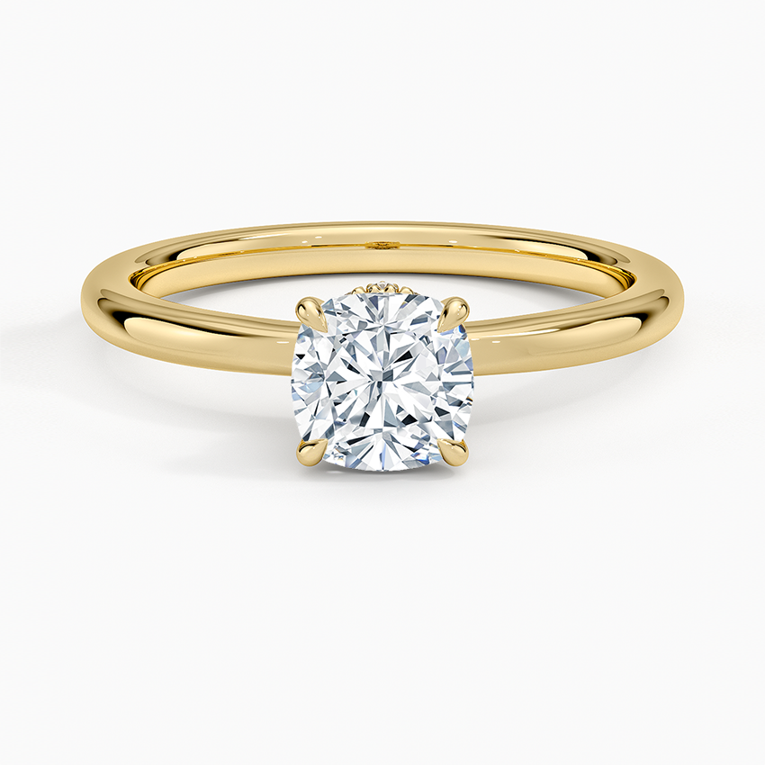 1.15 Cushion Kesim Hidden Halo Tasarım Tektaş Laboratuvar Pırlanta Yüzük - Vilora