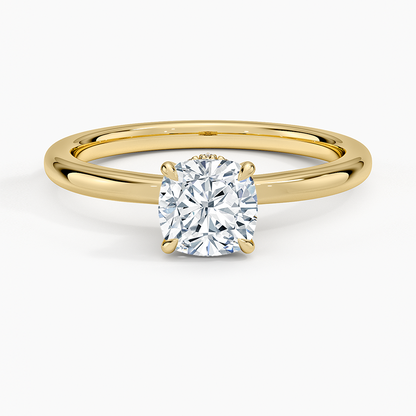 1.15 Cushion Kesim Hidden Halo Tasarım Tektaş Laboratuvar Pırlanta Yüzük - Vilora