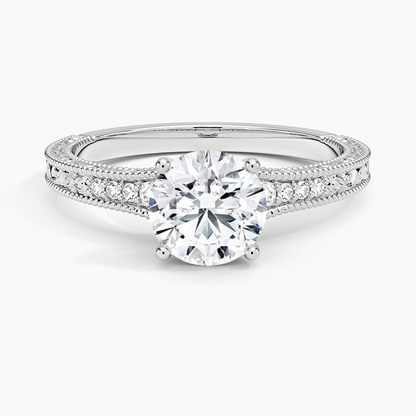 1.60 Carat Princess Halo Design Solitaire Lab Diamond Ring 18K - Florina 
