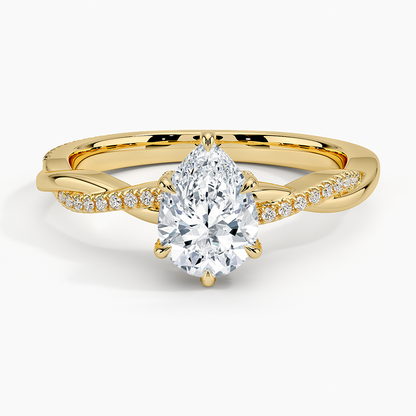 1.60 Carat Princess Halo Design Solitaire Lab Diamond Ring 18K - Florina 