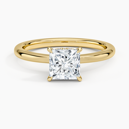 1.15 Prenses Kesim Hidden Halo Tasarım Tektaş Laboratuvar Pırlanta Yüzük - Vilora