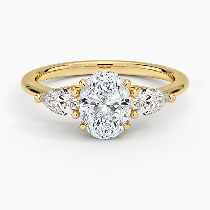 1.60 Carat Princess Halo Design Solitaire Lab Diamond Ring 18K - Florina 