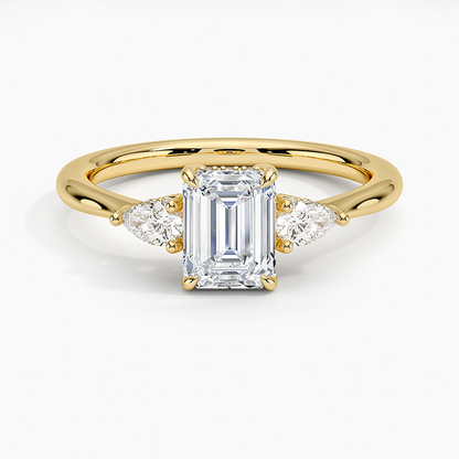 1.60 Carat Princess Halo Design Solitaire Lab Diamond Ring 18K - Florina 