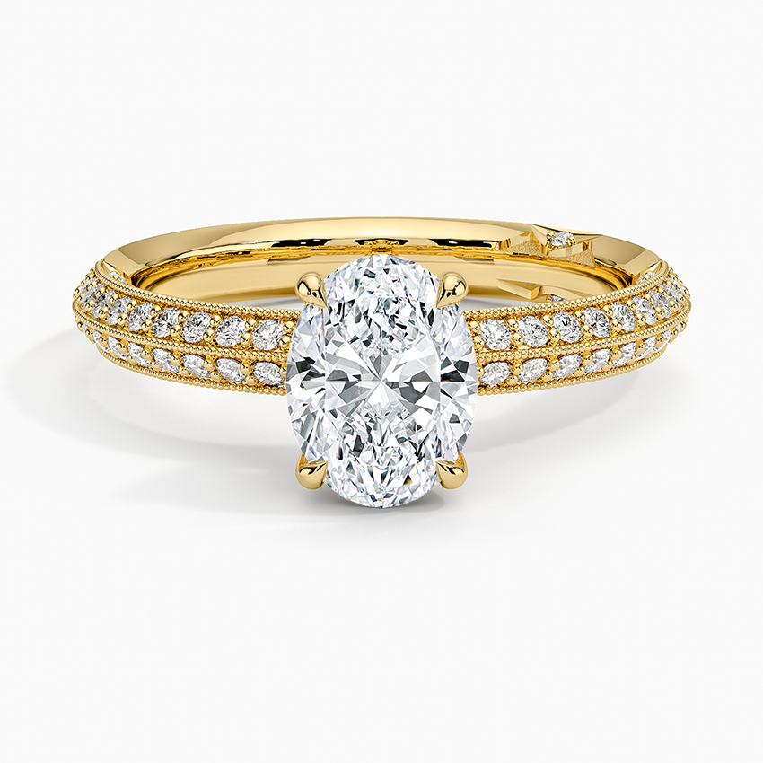 1.50 Oval Kesim Yarım Tur Tasarım Tektaş Laboratuvar Pırlanta Yüzük - Selara