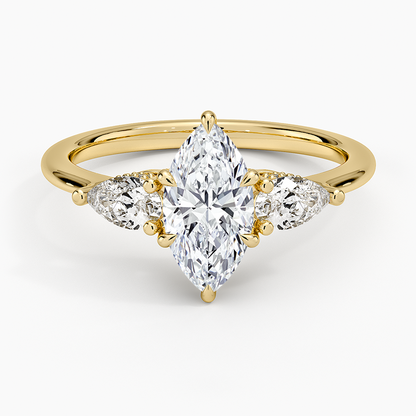 1.60 Carat Princess Halo Design Solitaire Lab Diamond Ring 18K - Florina 