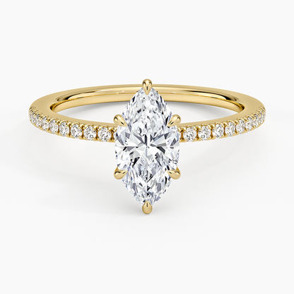 1.60 Carat Princess Halo Design Solitaire Lab Diamond Ring 18K - Florina 