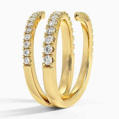 Sarmal 1,00 Karat Yuvarlak Kesim Laboratuvar Pırlanta Yüzük 18K - Bold Diamonds