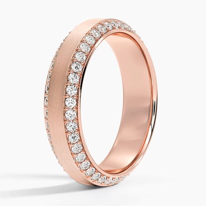 Özel Tasarım Alyans 1,00 Karat Yuvarlak Kesim Laboratuvar Pırlanta Yüzük 18K - Bold Diamonds
