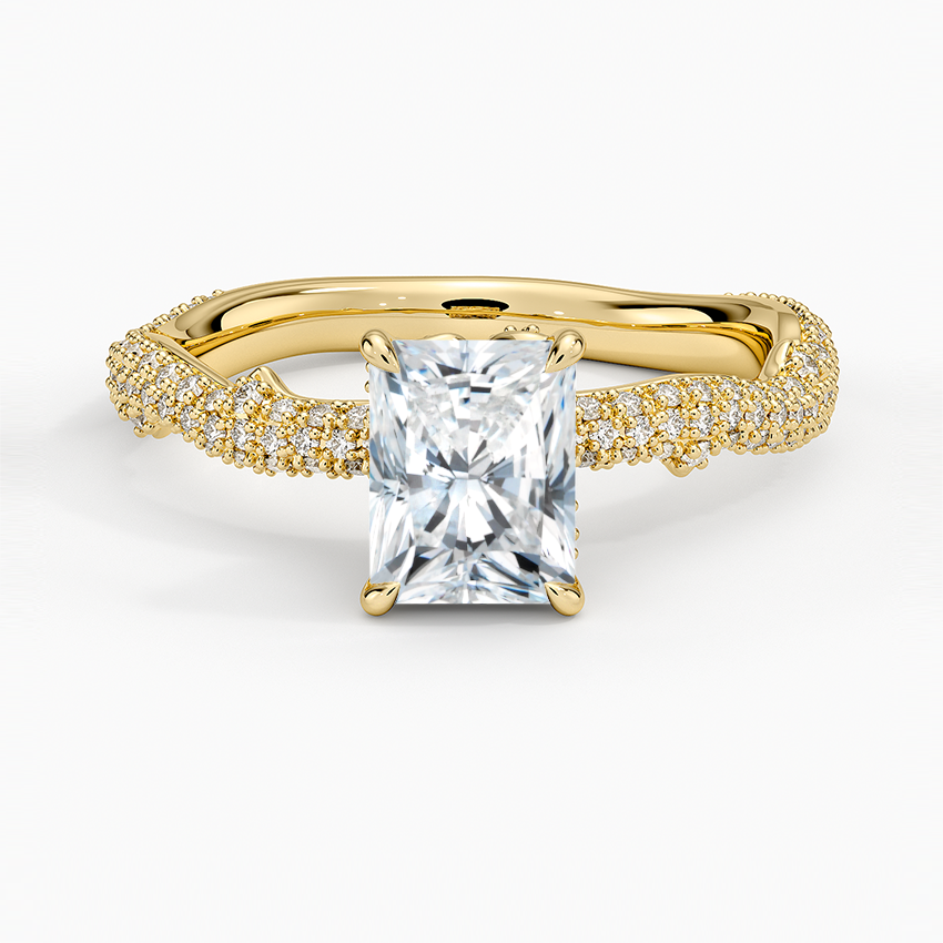 1.75 Karat Radiant Kesim Hidden Halo Tasarım Tektaş Laboratuvar Pırlanta Yüzük - Sorrento