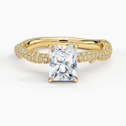 1.75 Radiant Kesim Hidden Halo Tasarım Tektaş Laboratuvar Pırlanta Yüzük - Filara