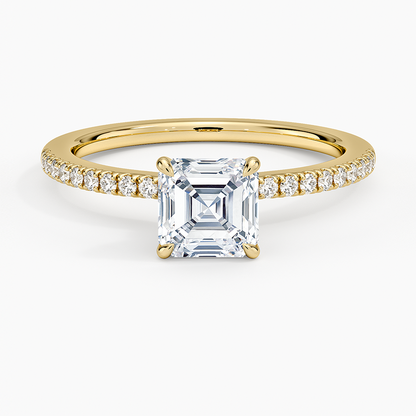 1.60 Carat Princess Halo Design Solitaire Lab Diamond Ring 18K - Florina 
