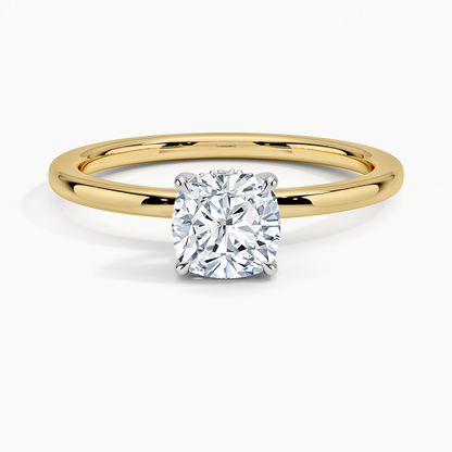 1.60 Carat Princess Halo Design Solitaire Lab Diamond Ring 18K - Florina 