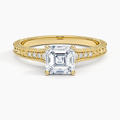 1.60 Carat Princess Halo Design Solitaire Lab Diamond Ring 18K - Florina 