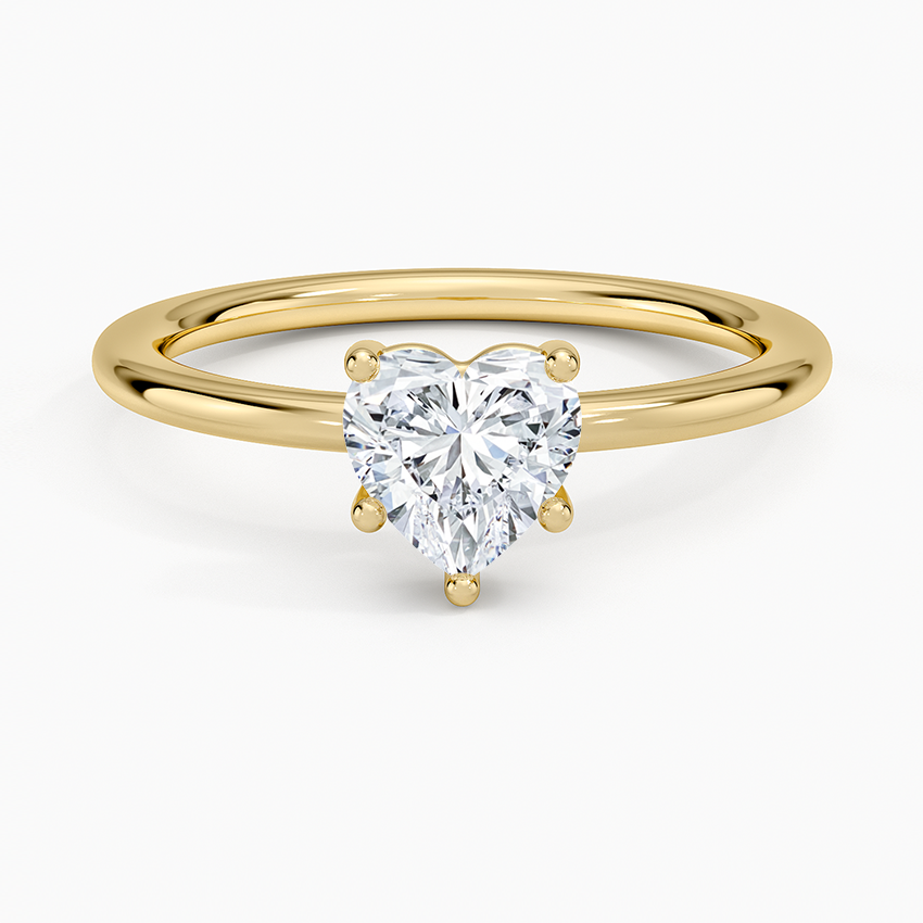 1.10 Kalp Kesim Hidden Halo Tasarım Tektaş Laboratuvar Pırlanta Yüzük - Melara