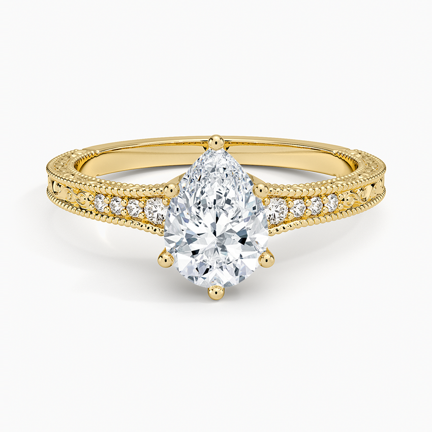 1.60 Carat Princess Halo Design Solitaire Lab Diamond Ring 18K - Florina 