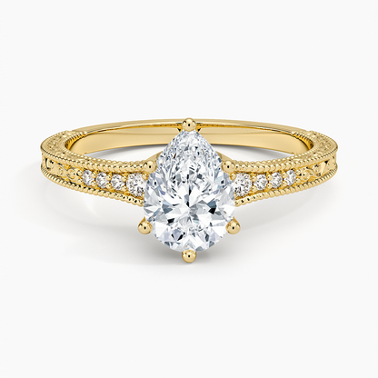 1.60 Carat Princess Halo Design Solitaire Lab Diamond Ring 18K - Florina 