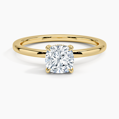 1.60 Carat Princess Halo Design Solitaire Lab Diamond Ring 18K - Florina 