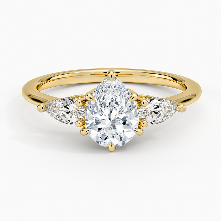 1.60 Carat Princess Halo Design Solitaire Lab Diamond Ring 18K - Florina 
