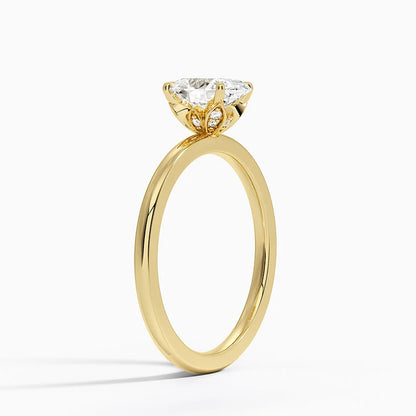 1.60 Carat Princess Halo Design Solitaire Lab Diamond Ring 18K - Florina 