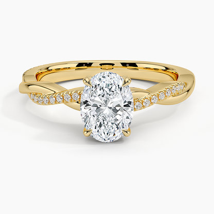 1.60 Carat Princess Halo Design Solitaire Lab Diamond Ring 18K - Florina 