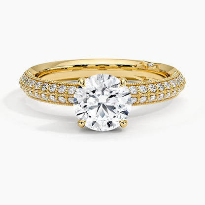 1.50 Yarım Tur Tasarım Tektaş Laboratuvar Pırlanta Yüzük - Selara