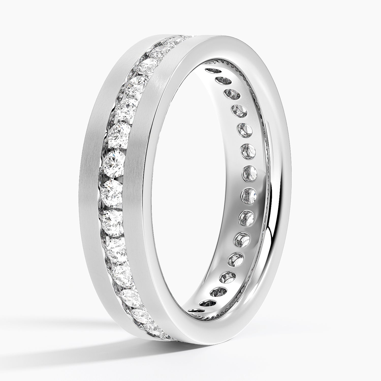 Alyans 1,50 Karat Baget Kesim Laboratuvar Pırlanta Yüzük 18K - Bold Diamonds