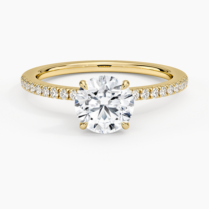 1.60 Carat Princess Halo Design Solitaire Lab Diamond Ring 18K - Florina 