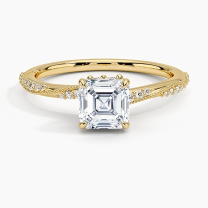 1.60 Carat Princess Halo Design Solitaire Lab Diamond Ring 18K - Florina 