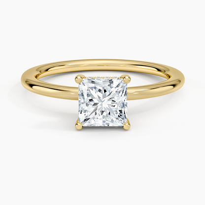 1.10 Prenses Kesim Hidden Halo Tasarım Tektaş Laboratuvar Pırlanta Yüzük - Melara