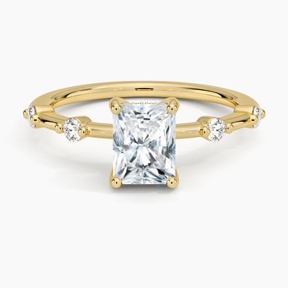 1.20 Radiant Kesim Hidden Halo Tasarım Tektaş Laboratuvar Pırlanta Yüzük - Zelora