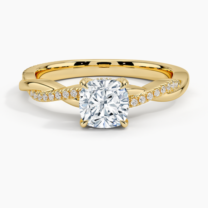1.60 Carat Princess Halo Design Solitaire Lab Diamond Ring 18K - Florina 