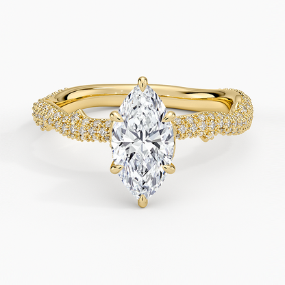 1.75 Marquise Kesim Hidden Halo Tasarım Tektaş Laboratuvar Pırlanta Yüzük - Filara