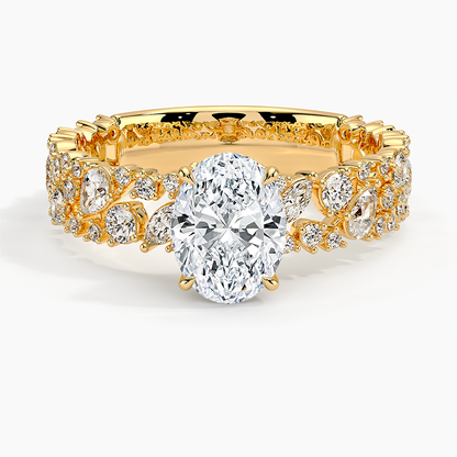 2.00 Oval Kesim Özel Tasarım Tektaş Laboratuvar Pırlanta Yüzük - Aylora