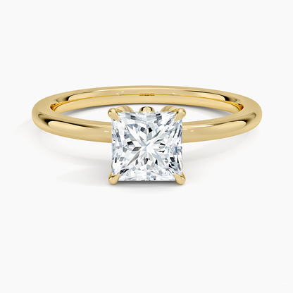 1.60 Carat Princess Halo Design Solitaire Lab Diamond Ring 18K - Florina 