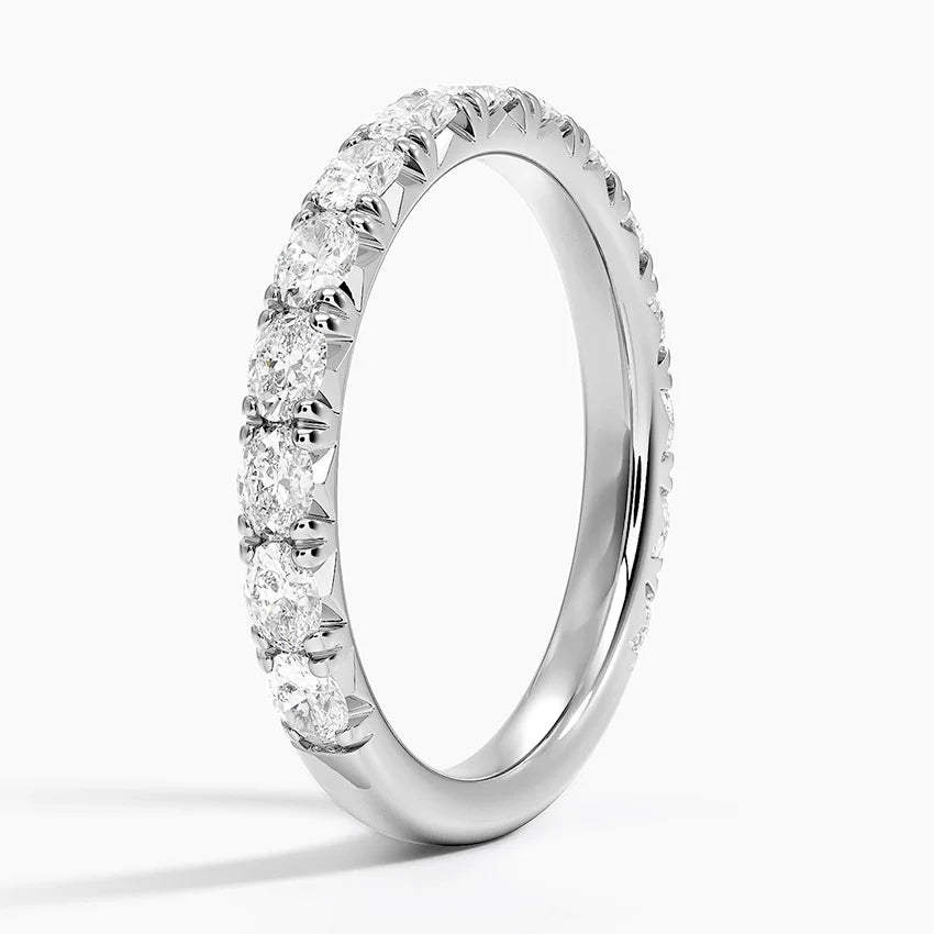 Tam Tur 1,00 Karat Oval Kesim Laboratuvar Pırlanta Yüzük 18K - Bold Diamonds