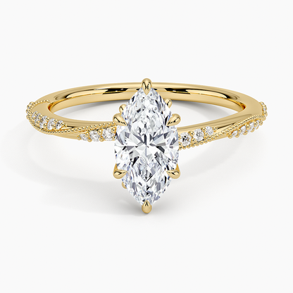 1.60 Carat Princess Halo Design Solitaire Lab Diamond Ring 18K - Florina 