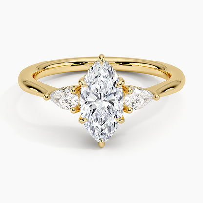 1.60 Carat Princess Halo Design Solitaire Lab Diamond Ring 18K - Florina 